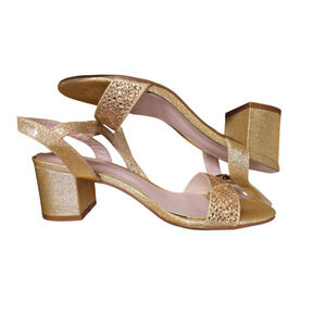 Very Good 6.5 Gold Bella Luna Shoes